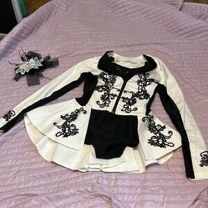 Black and white solo dance costume